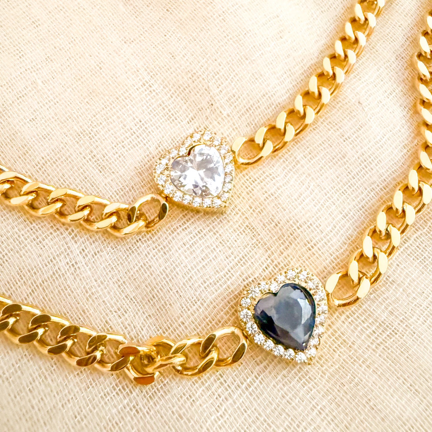 Pulsera Corazón Brillante (Acero Inoxidable 2colores)