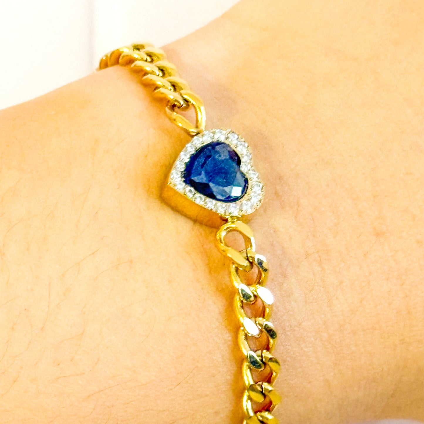 Pulsera Corazón Brillante (Acero Inoxidable 2colores)