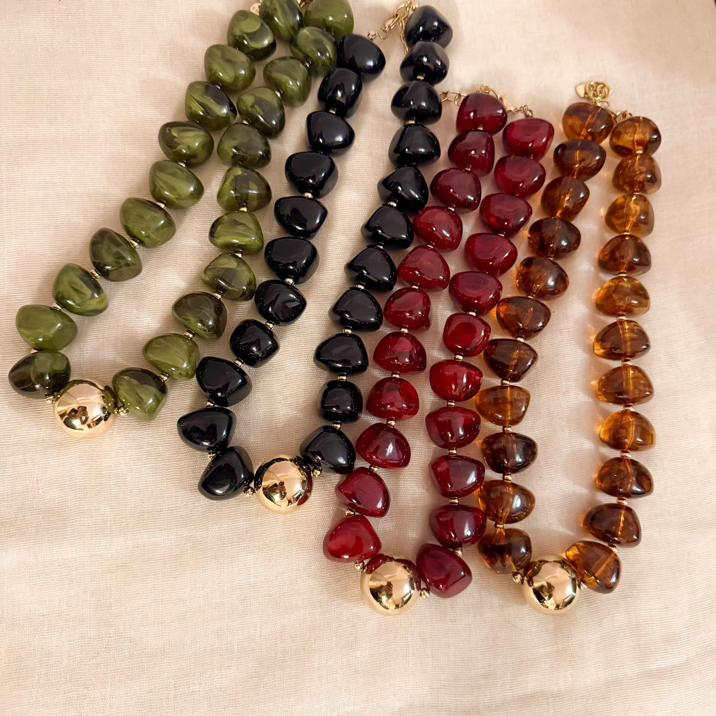 Collar Malena Maramelo Miel (lleva bola) (4 colores)