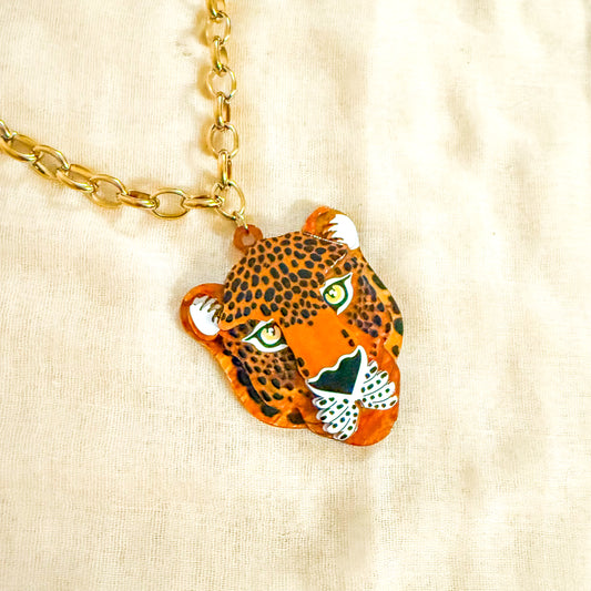 Collar Jaguar del Sol（Animal Totémico Dorado）