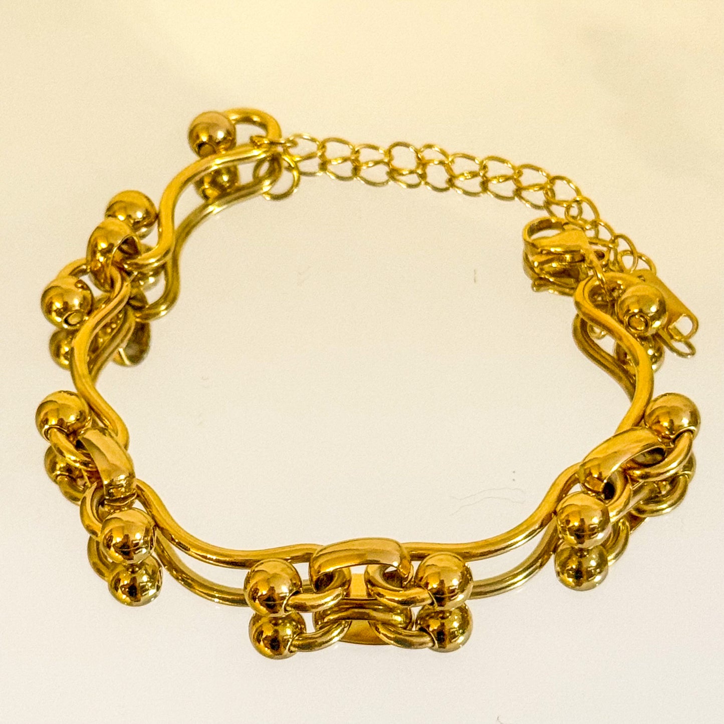 Pulsera Bruma Esférica（Doble Línea / bolitas Móviles）