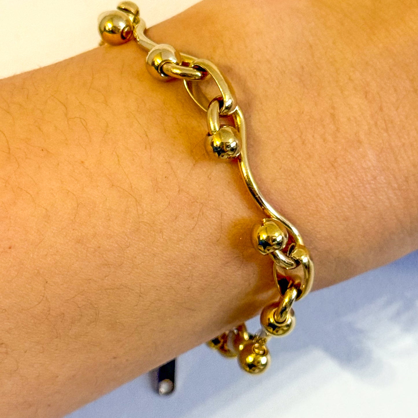 Pulsera Bruma Esférica（Doble Línea / bolitas Móviles）