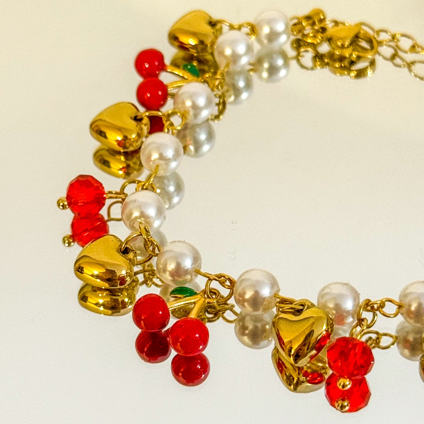 Pulsera Dulce Cereza（ Corazones）