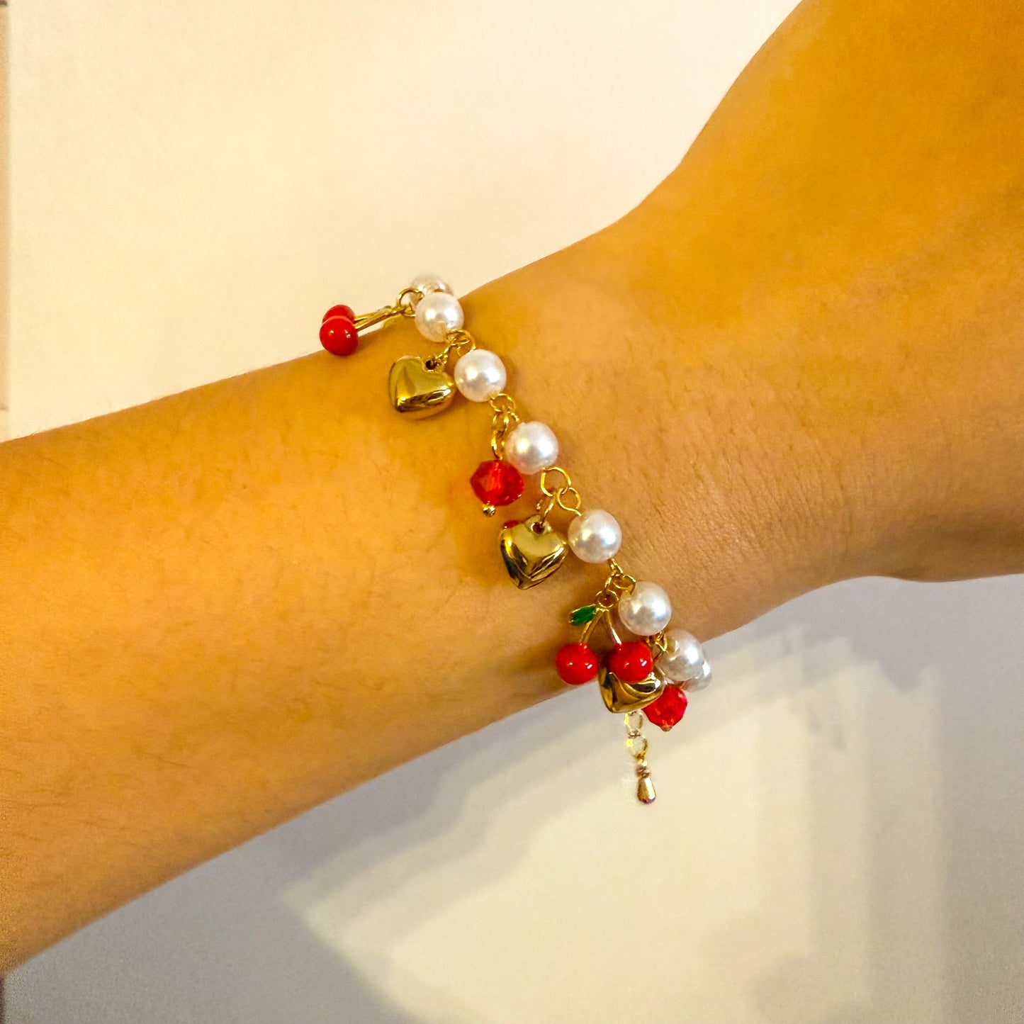 Pulsera Dulce Cereza（ Corazones）