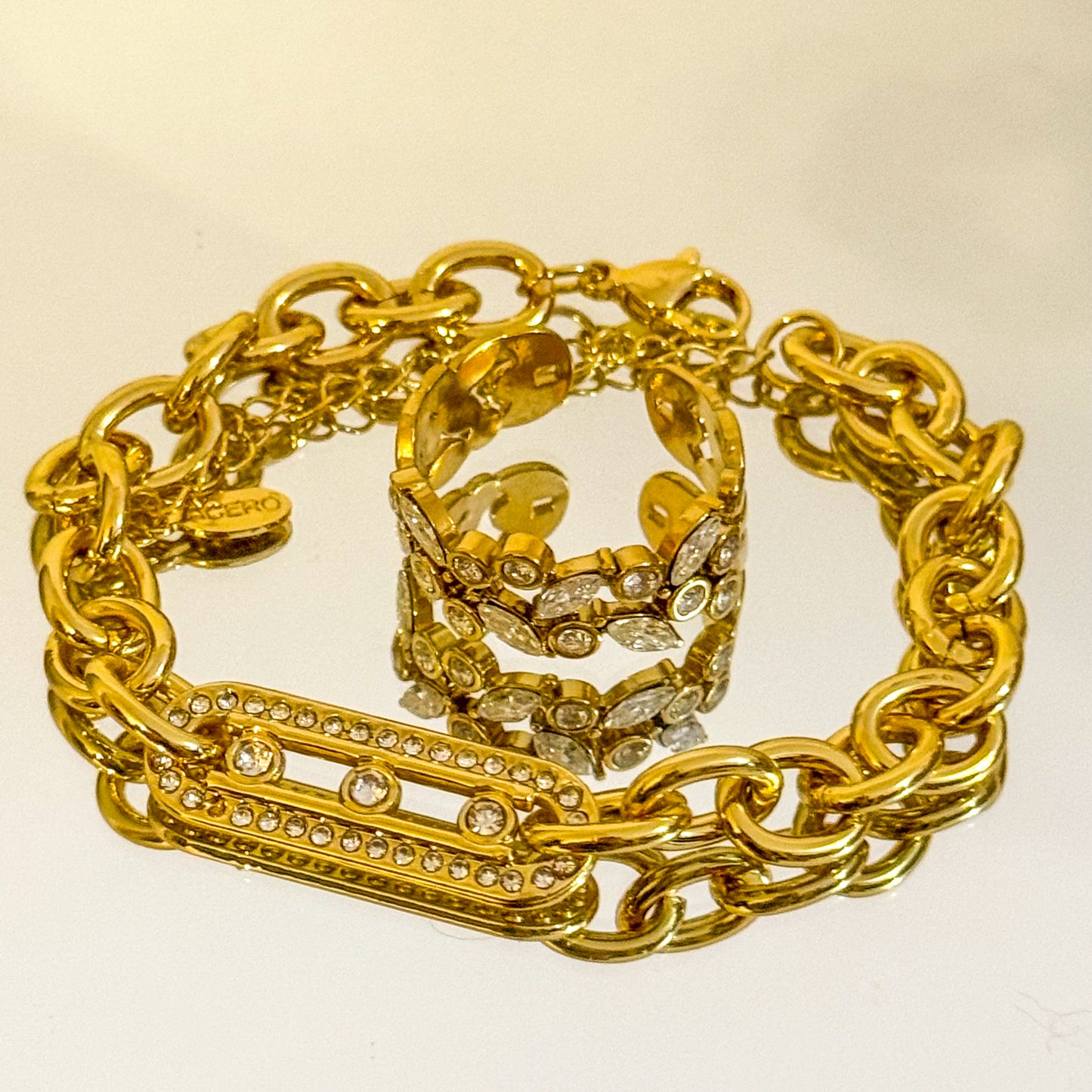 Pulsera Lazo de Luz（Cadena con Circonitas）