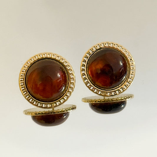 Pendientes Esfera Bombom (Tono caramelo)