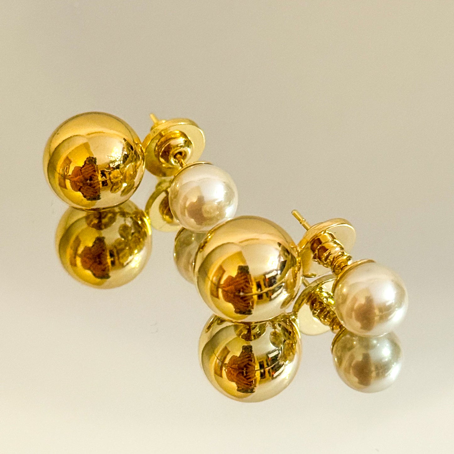 Pendientes Espejo (Doble Esfera)