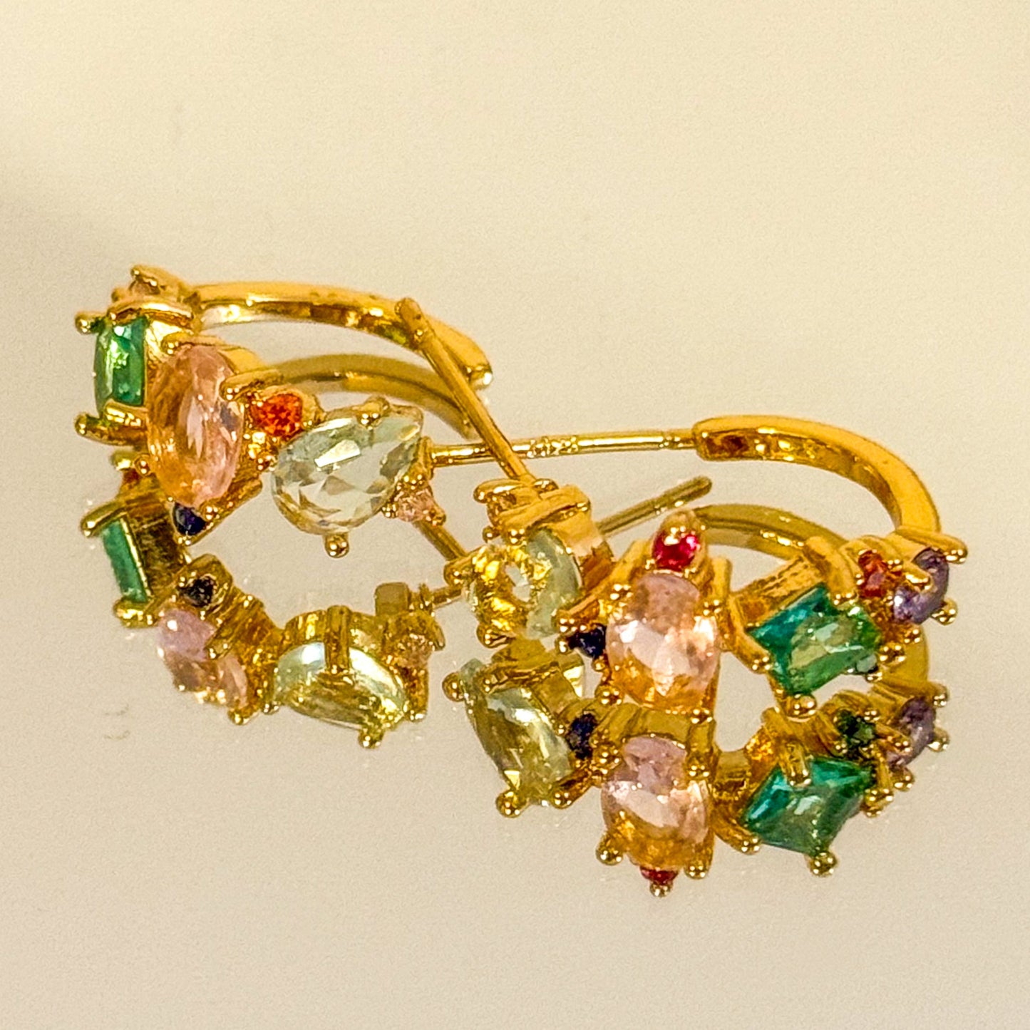 Pendientes Jardín de Luz (Multicolor Mini Brillos)