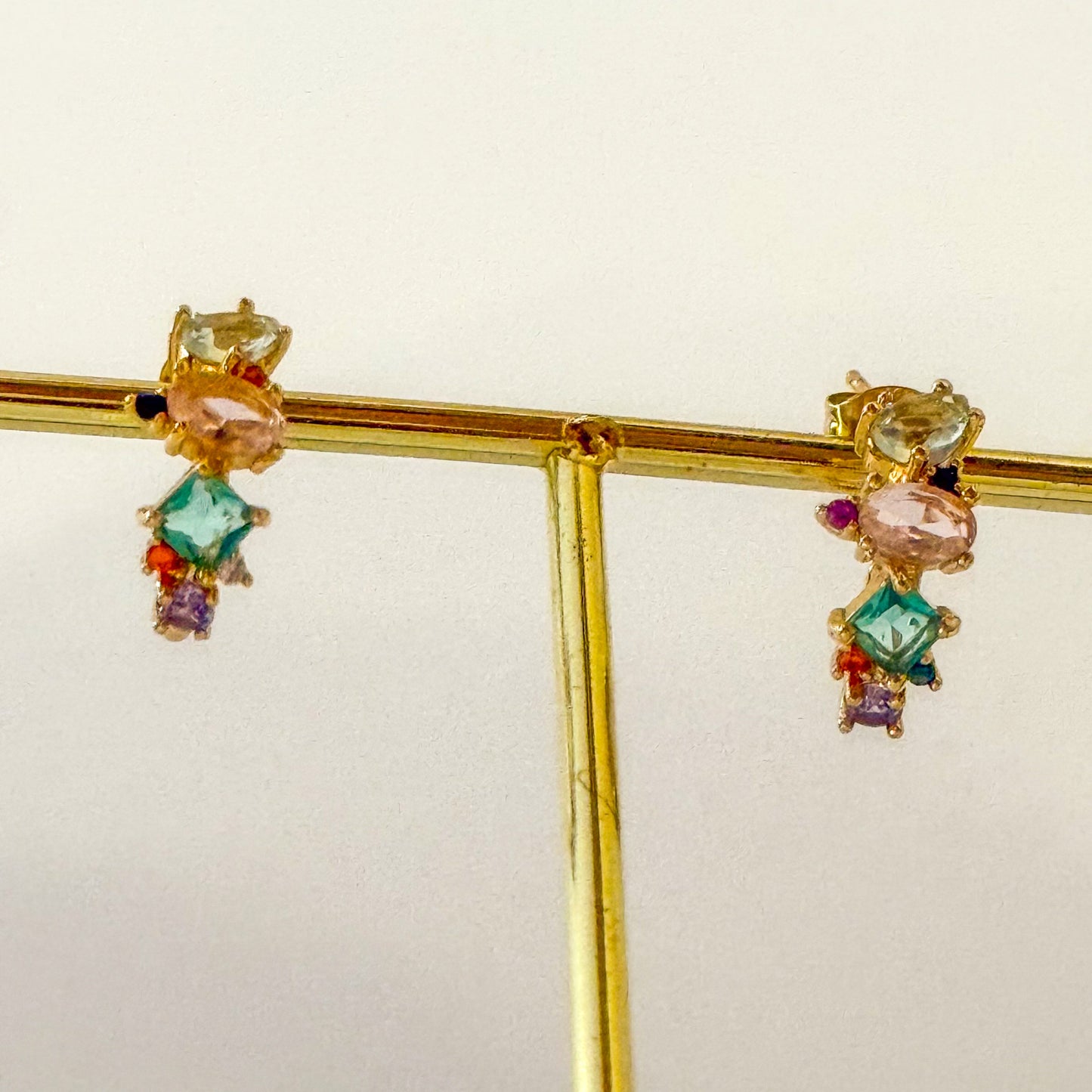 Pendientes Jardín de Luz (Multicolor Mini Brillos)