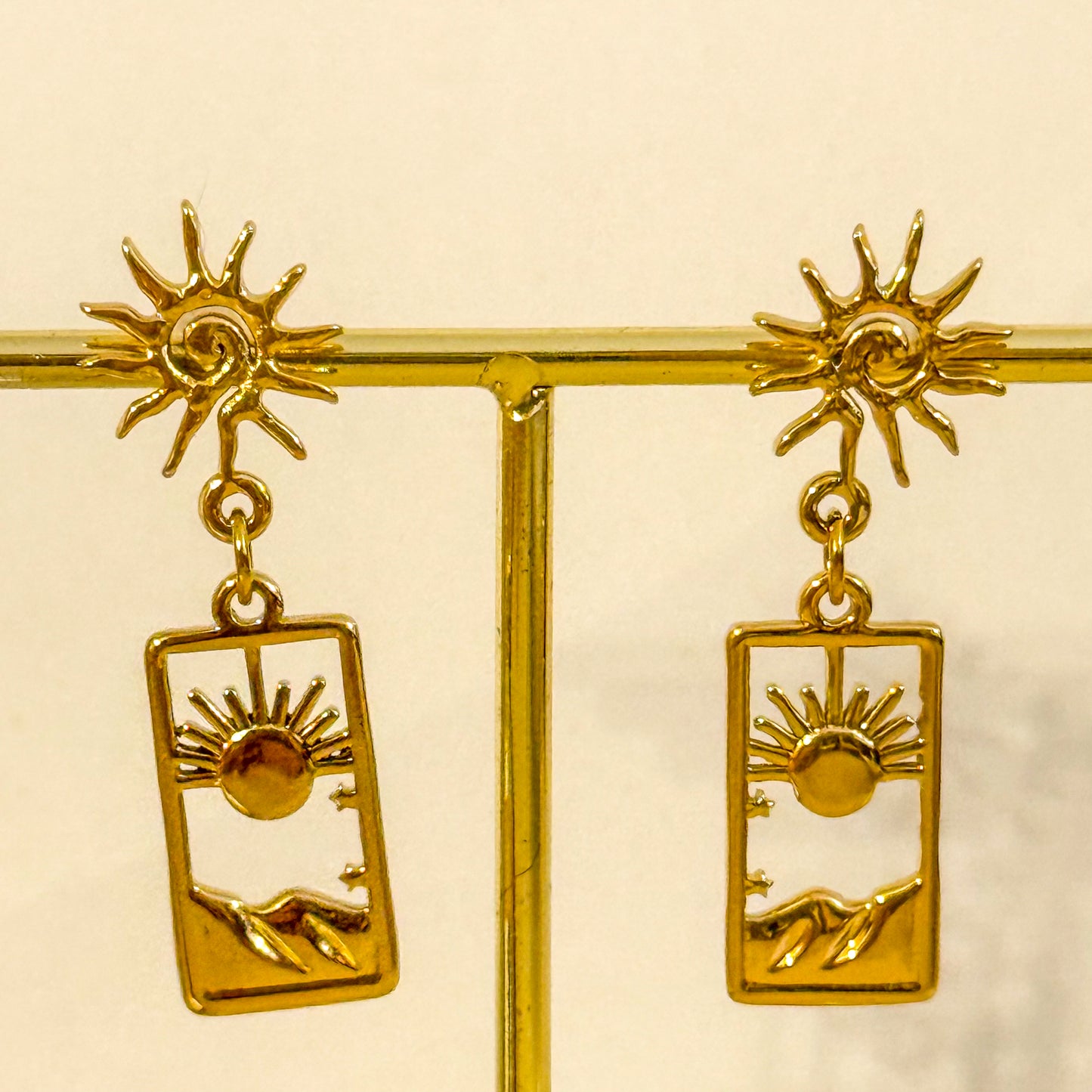 Pendientes Tarot (Dorado Sol)