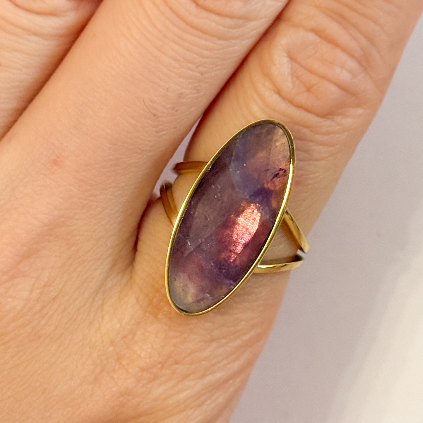 Anillo Gemma Oval (3 Colores) Ajustable