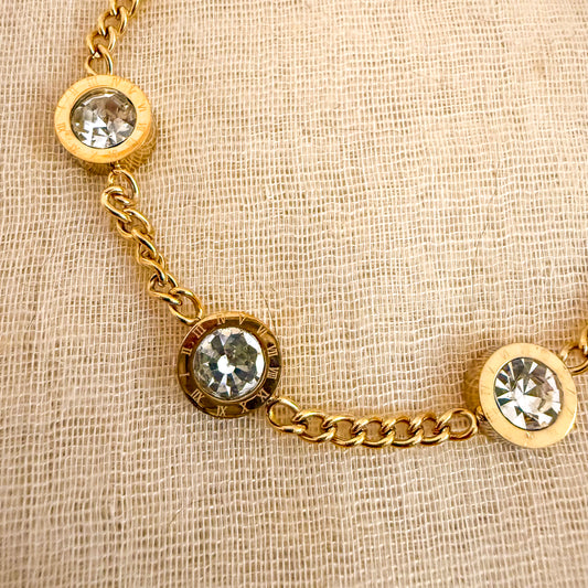 Pulsera Brillo Triple (LETRA ROMA )