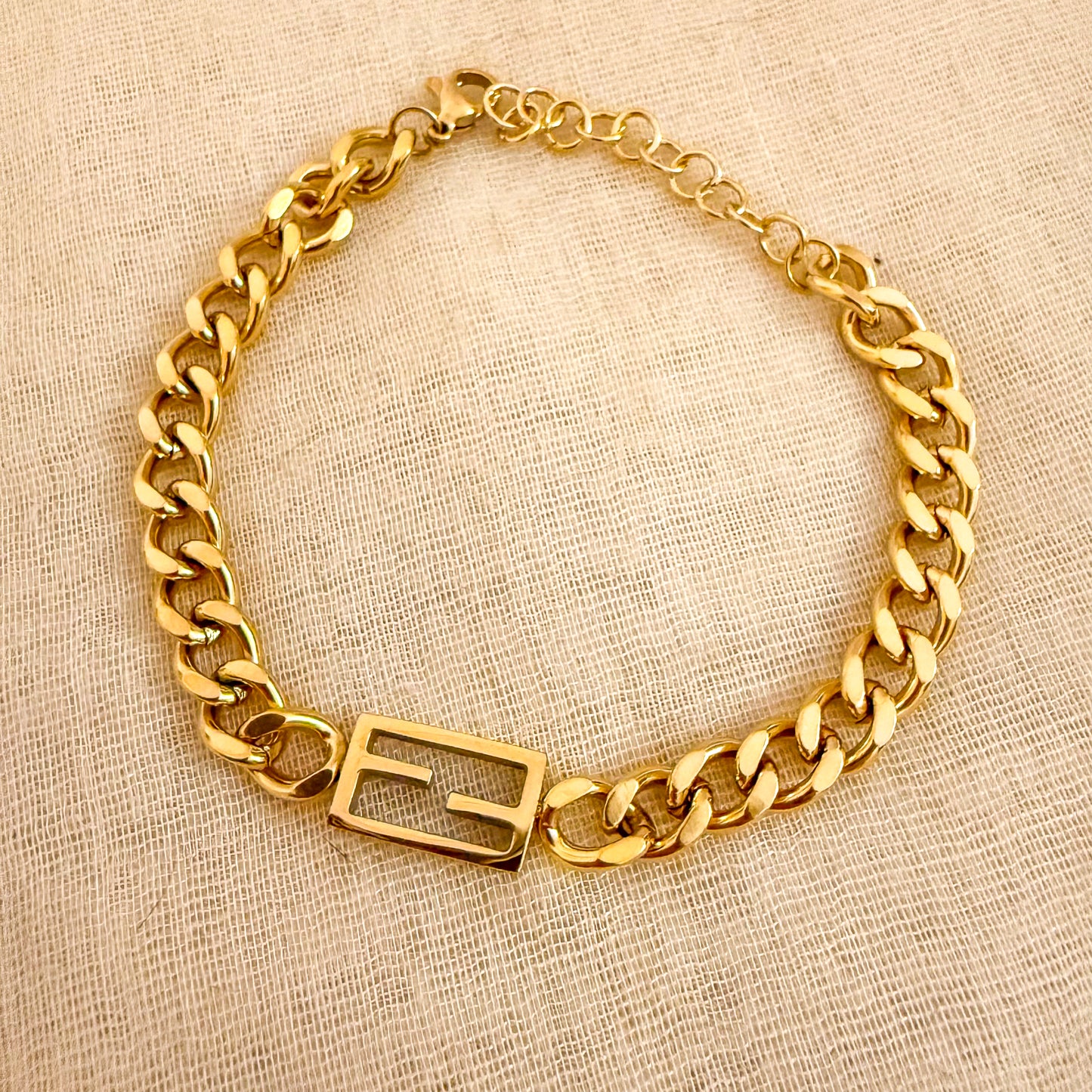 Pulsera Cadena Milán (Cierre Rectangular F&F)