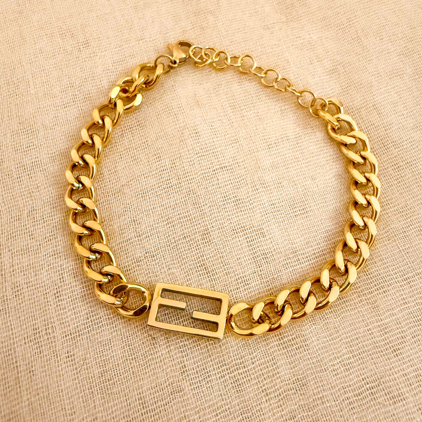 Pulsera Cadena Milán (Cierre Rectangular F&F)