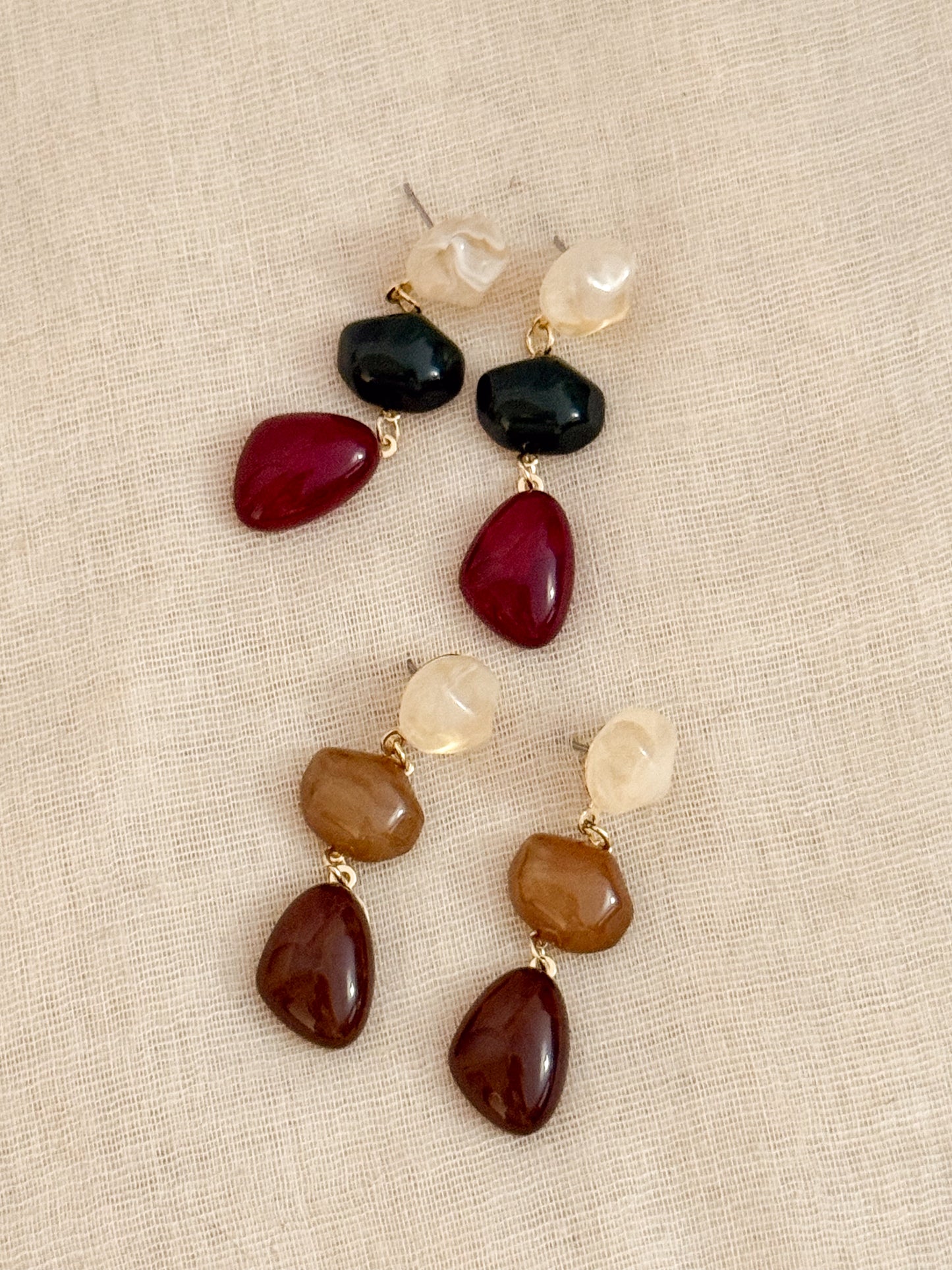 Rebajas -20% Pendientes Trío Natura (Colores Tierra)