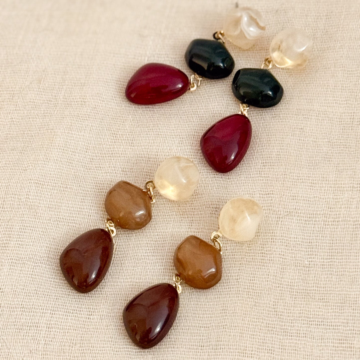 Rebajas -20% Pendientes Trío Natura (Colores Tierra)