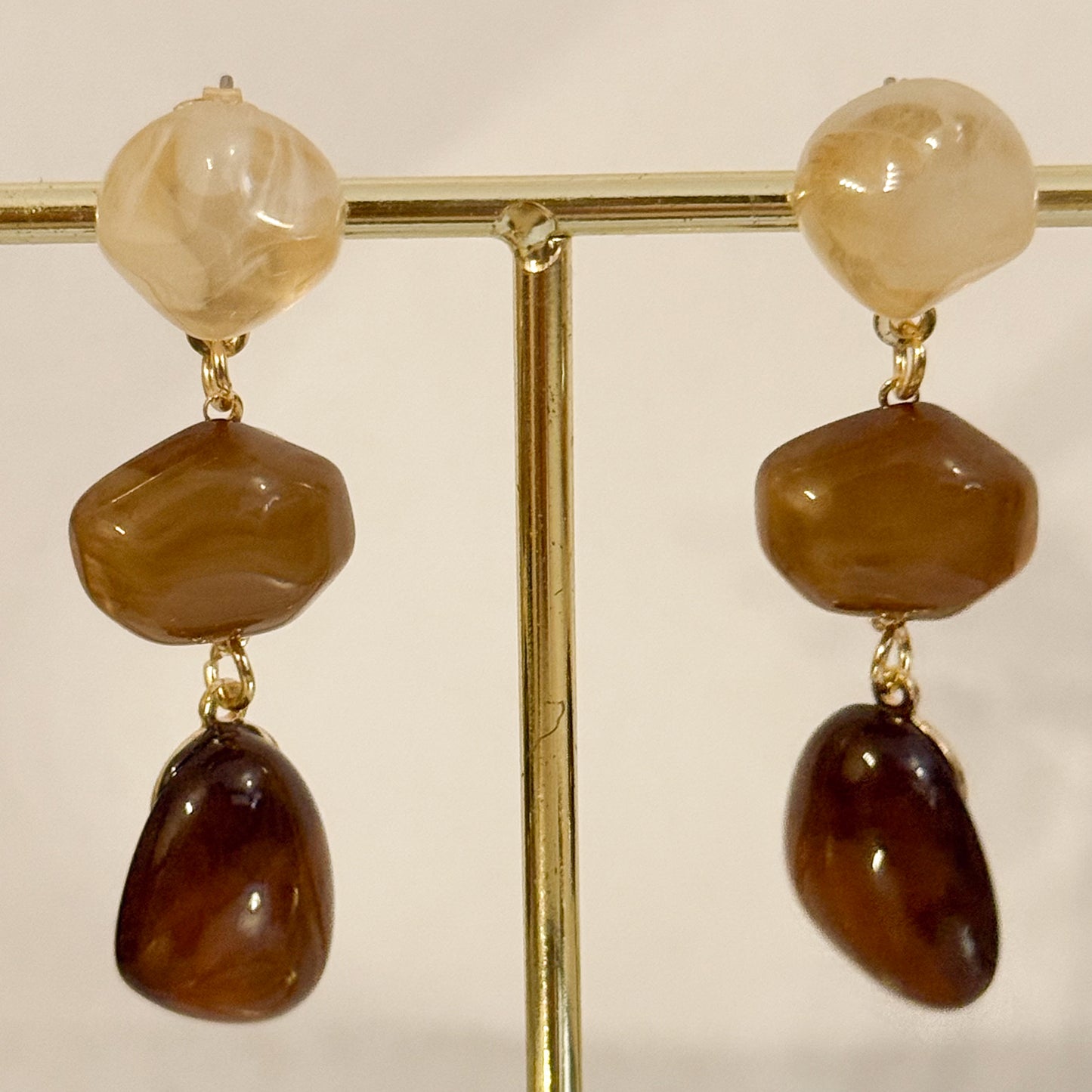 Rebajas -20% Pendientes Trío Natura (Colores Tierra)