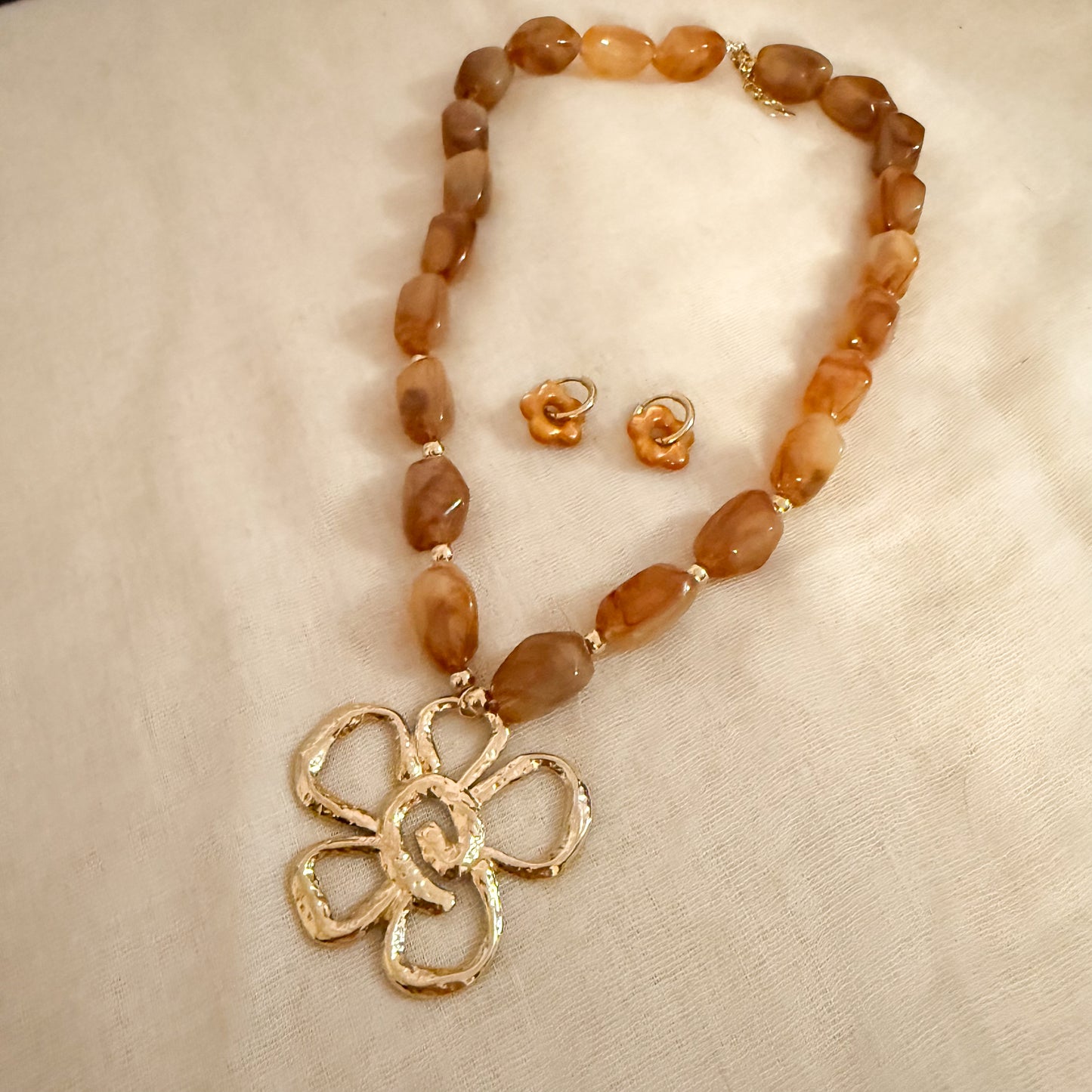 Rebajas -20% Pendientes Flor Ámbar （2 colores）