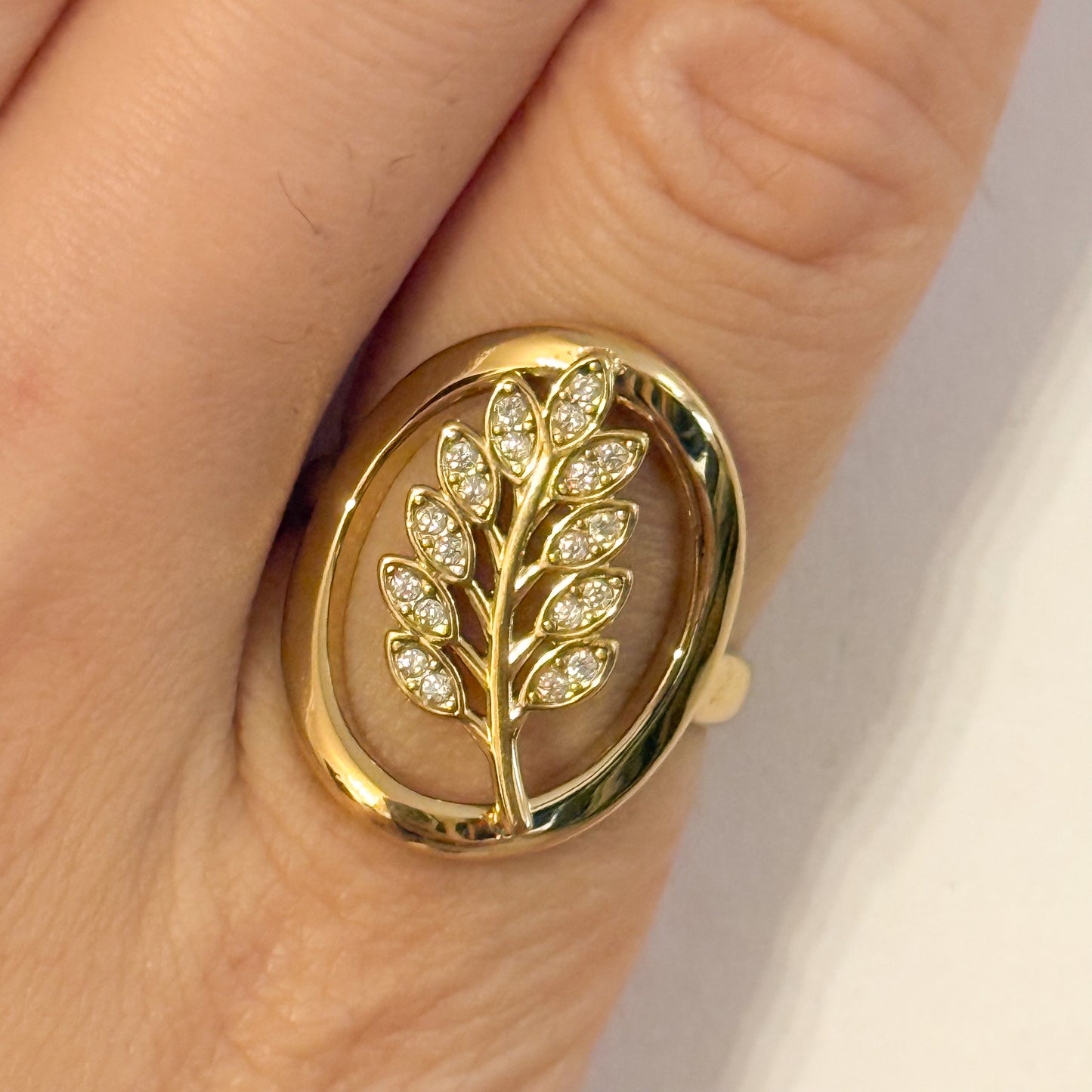 Look Hoja Dorada brillo（Anillo adjustable）