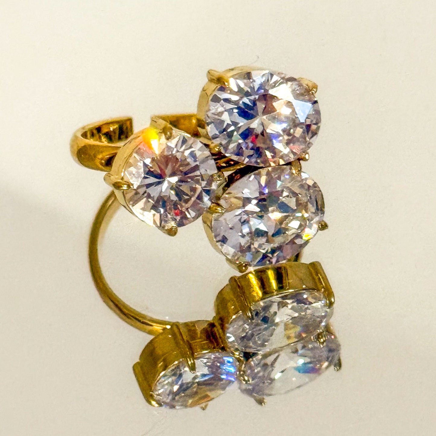 Anillo Viena Luz Ajustable (tres brillos)