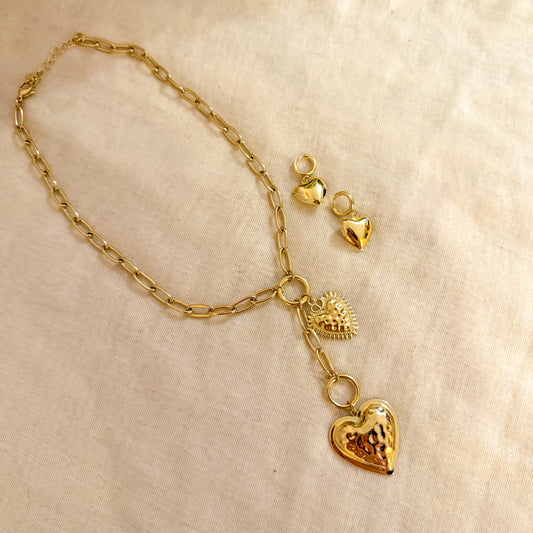 Collar Corazón Aurelia（Estilo Corbata）