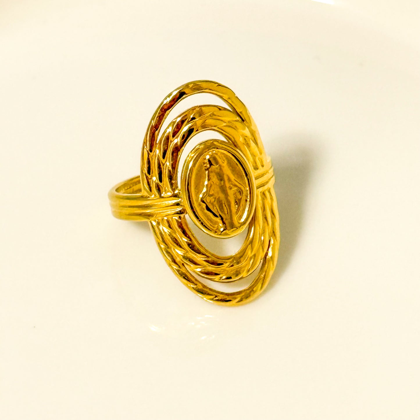 Rebajas -40%Anillo Aurora Sagrada Ajustable(VIRGEN)