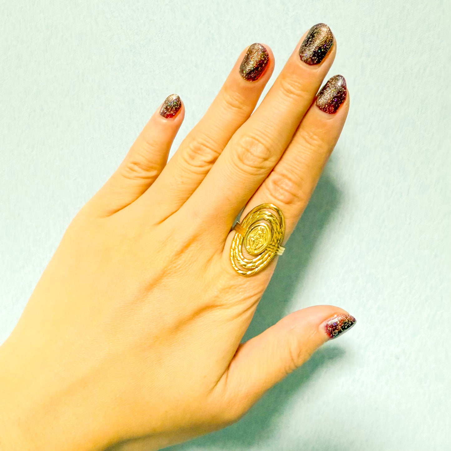 Rebajas -40%Anillo Aurora Sagrada Ajustable(VIRGEN)