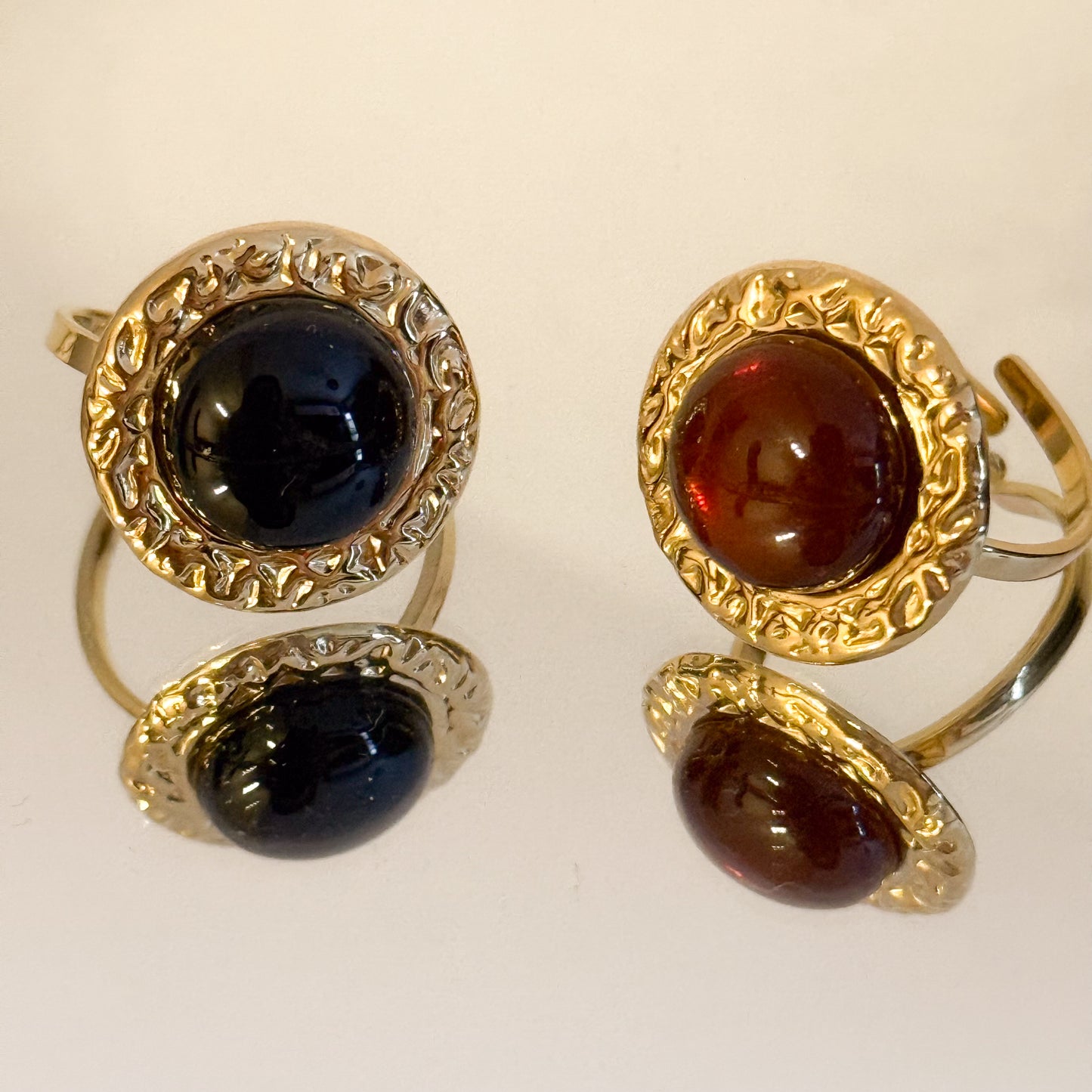 Anillo Esfera Bombon (oscuro/marrón)