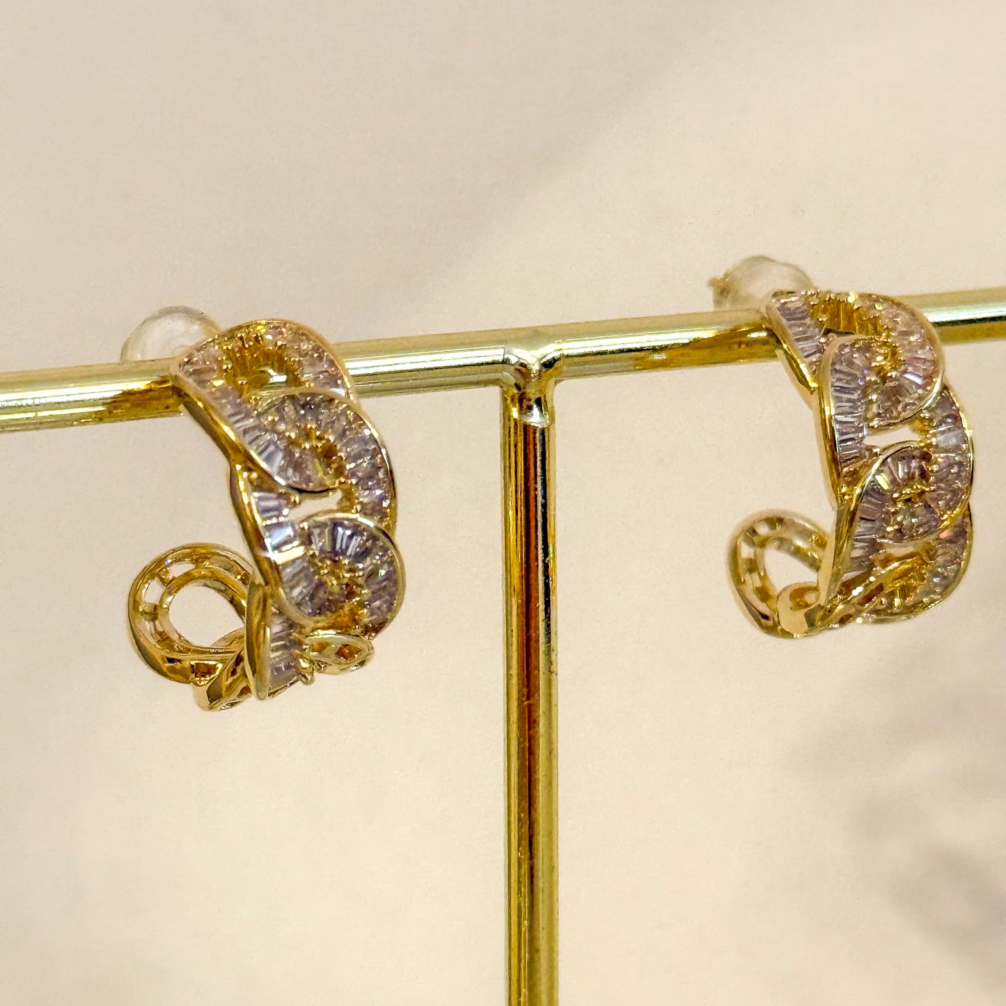 Pendientes Ana (cadena brillante/dorado/plateado)