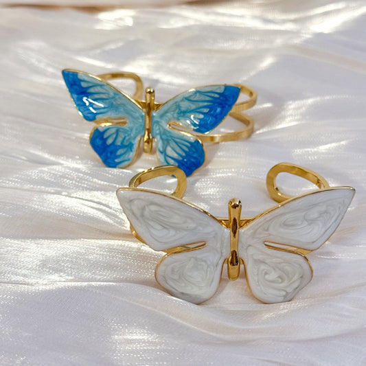 Brazalete Mariposa BALI AZUL/BLANCO (Pulsera)