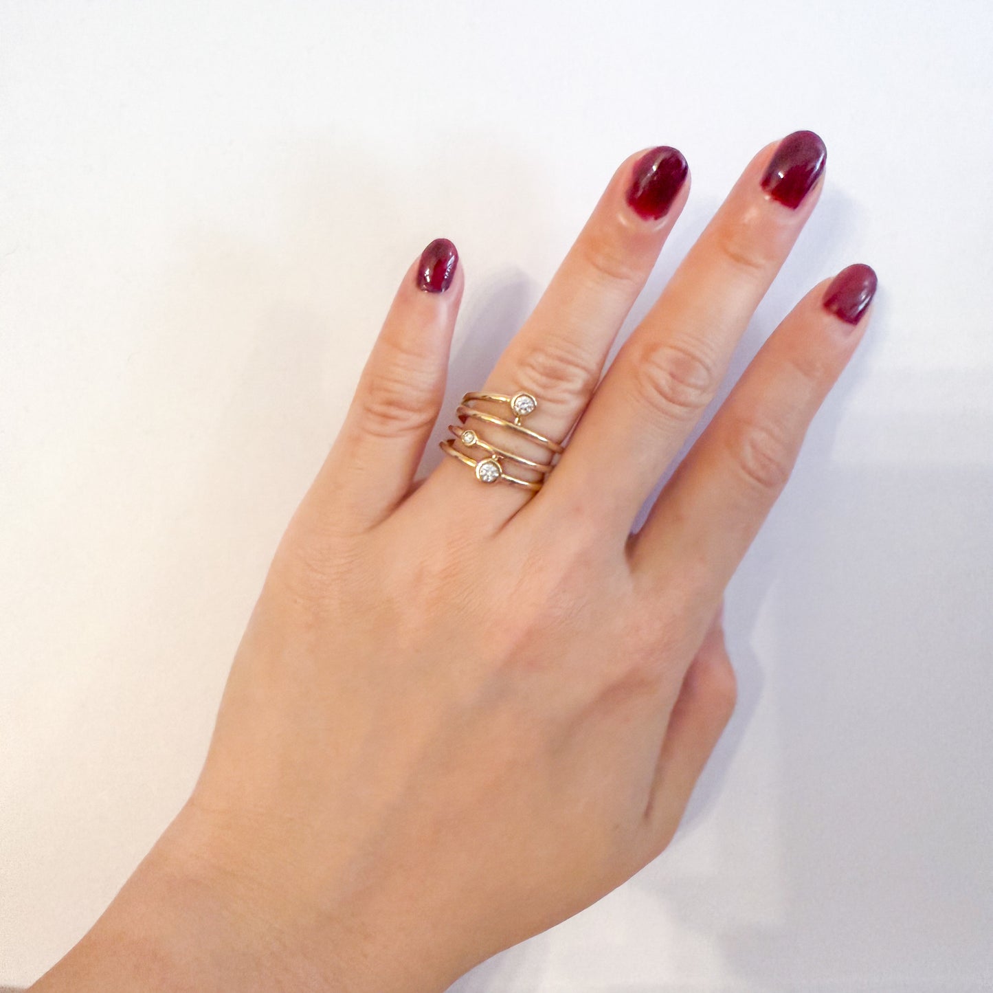 Anillo Luz Minimal  （Anillo Ajustable Doble Brillo）