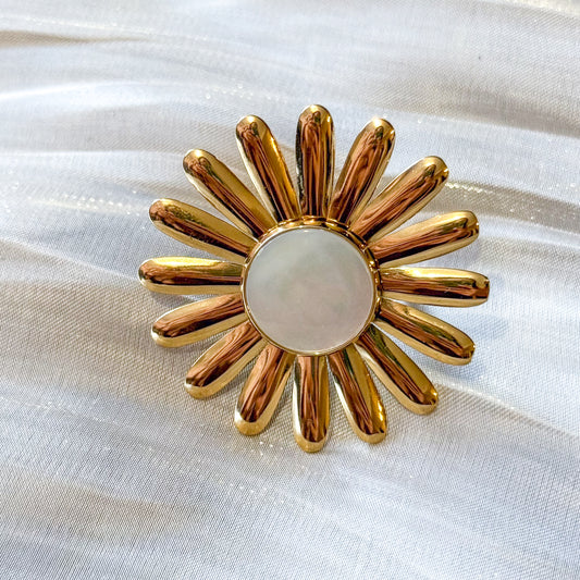 Anillo Margarita Ajustable (Flor nacado)