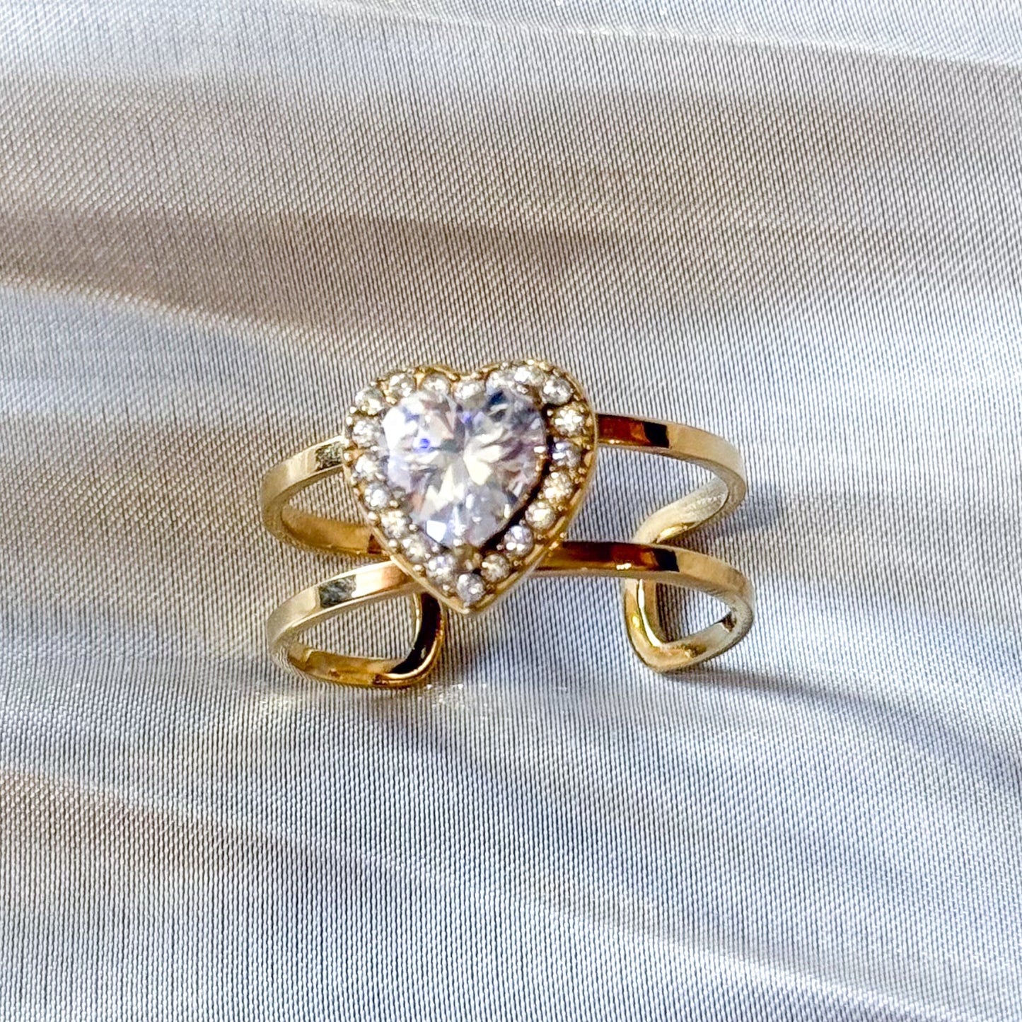 Anillo Amorcito Ajustable (Corazón Brillo)