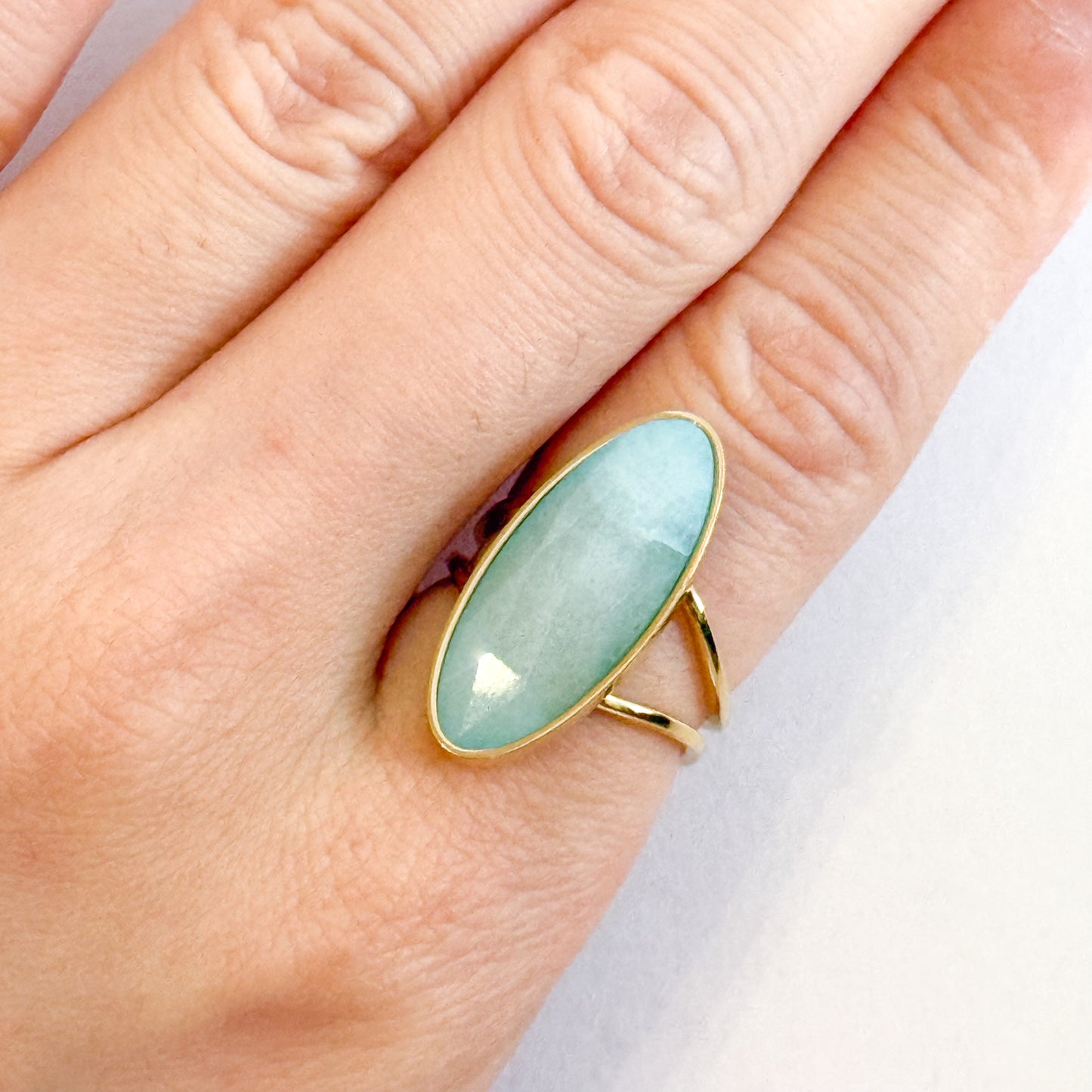 Anillo Gemma Oval (3 Colores) Ajustable