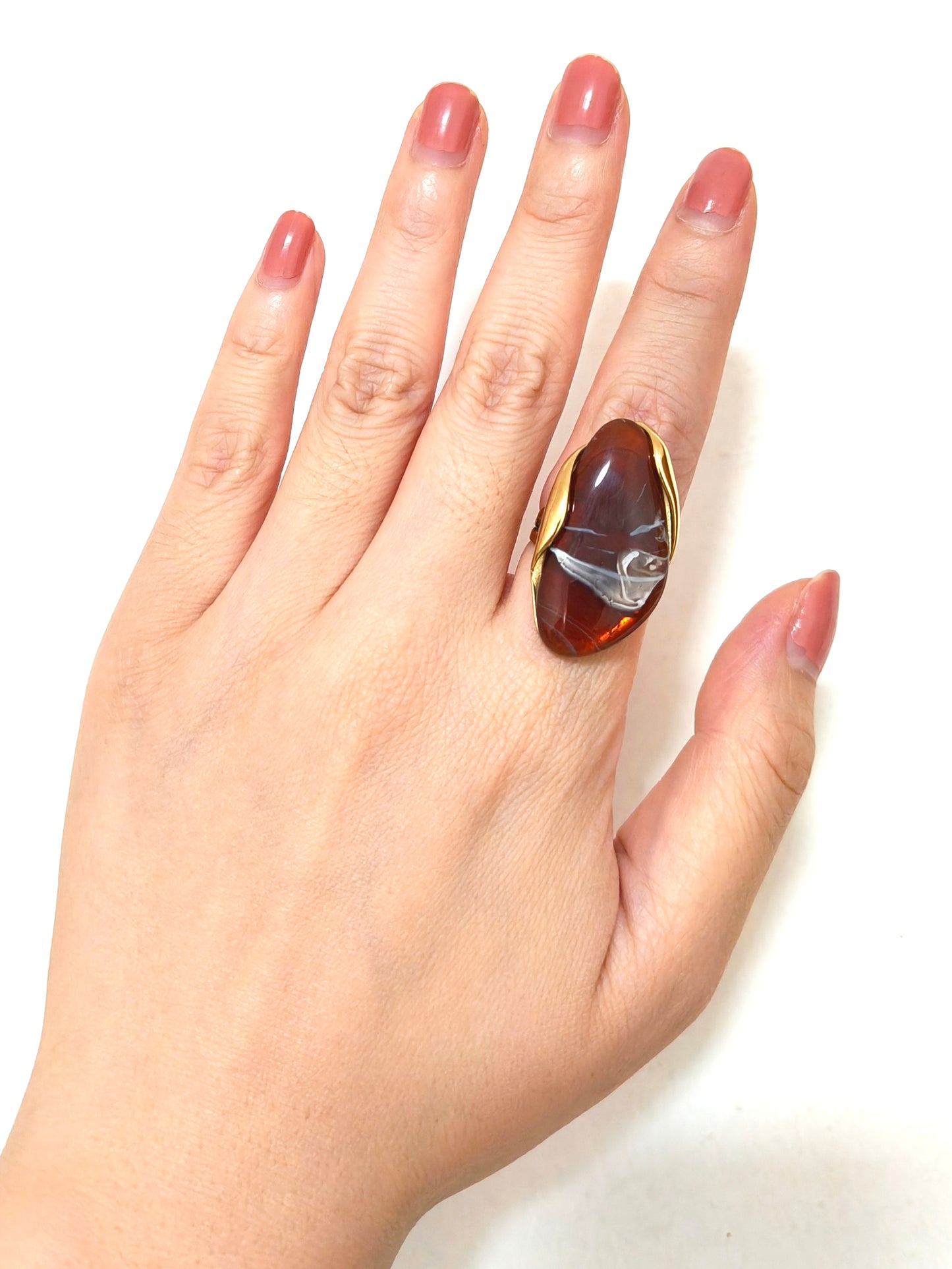 Anillo Aurora ( efecto piedra) ajustable