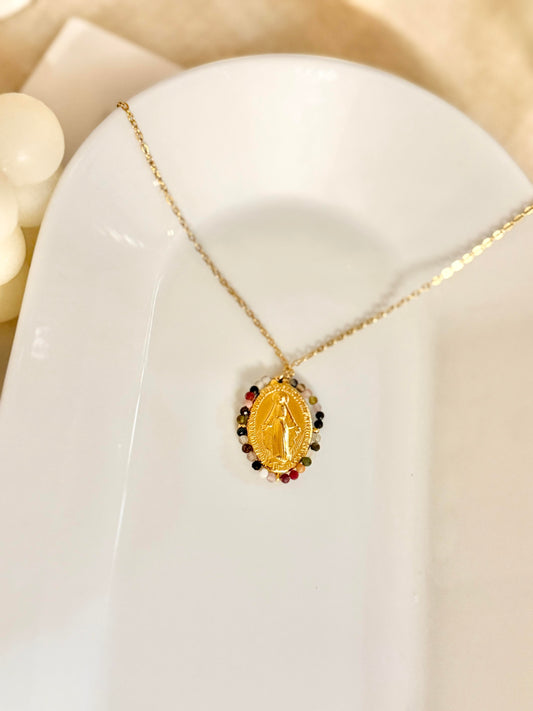 Collar Virgen con Piedras