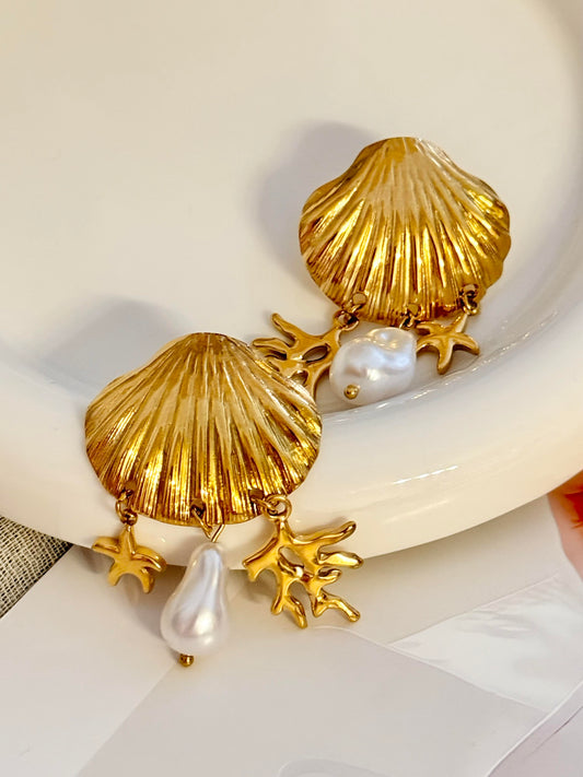 Pendientes de concha