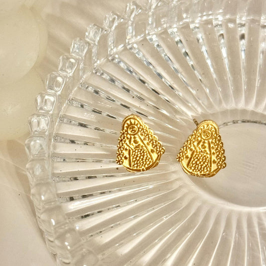 Pendientes de Virgen Dorado
