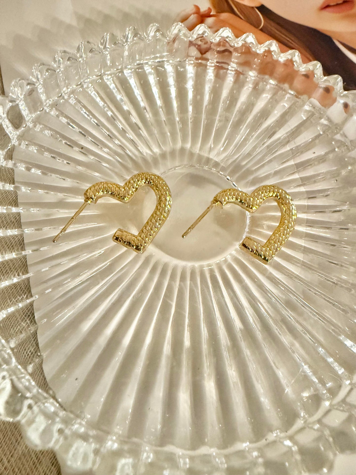 Pendientes de Forma Corazon / Sol