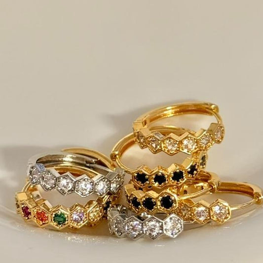 Pendientes de panal- (4 colores)