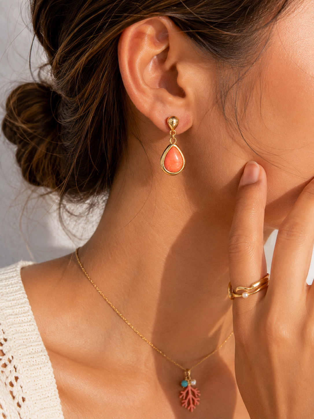 Pendientes Gota Eva（5 colores）