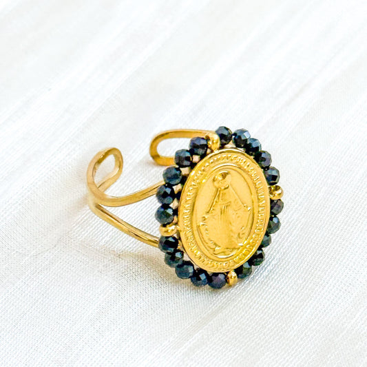 Anillo virgen dorado ajustable Acero inoxidable
