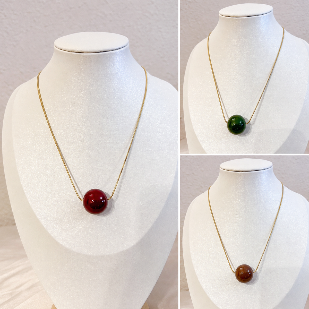Look Bombón （collar & anillo） 3 colores bola