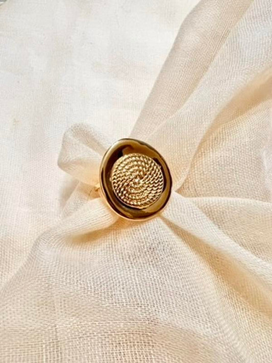 Anillo vintage redondo ajustable