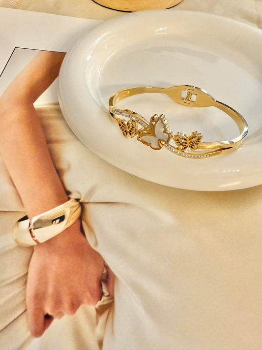 Pulsera Rígida Danza de Mariposas